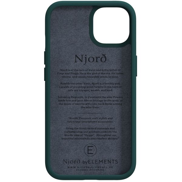 Njorð Collections Coque Salmon Leather MagSafe iPhone 13 - Dark Green