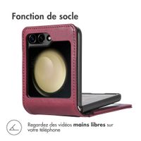 imoshion Étui de télephone portefeuille Luxe Samsung Galaxy Z Flip 6 - Bordeaux