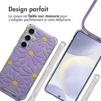imoshion Coque Design avec cordon Samsung Galaxy S24 - Tropical Violet Flowers Connect
