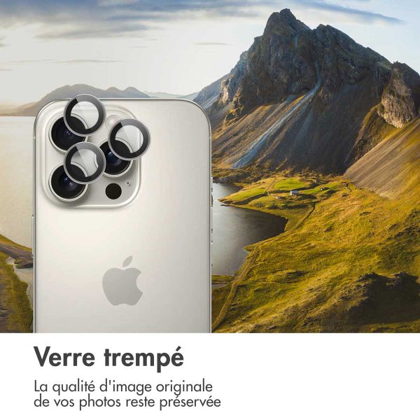 imoshion Lot de 2 protections d'objectif de caméra Apple iPhone 16 Pro / 16 Pro Max - Natural / Titanium