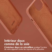 Accezz Étui de téléphone portefeuille en cuir 2-en-1 avec MagSafe iPhone 14 - Sienna Brown