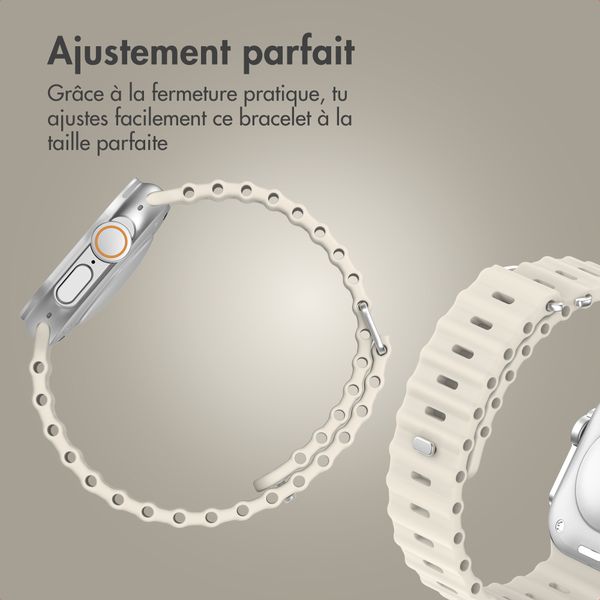 Accezz Bracelet Ocean Apple Watch Series 1 - 9 / SE (38/40/41 mm) | Series 10 / 11 (42 mm) - Lumière stellaire