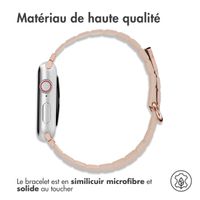 imoshion Bracelet en cuir magnétique Apple Watch Series 1 t/m 9 / SE (38/40/41 mm) | Series 10 / 11 (42 mm) - Beige