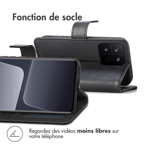 imoshion Étui de télephone portefeuille de luxe Xiaomi 13 Pro - Noir