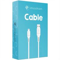 imoshion ﻿Câble Lightning vers USB - Non MFi - Textile tressé - 3 mètre - Blanc