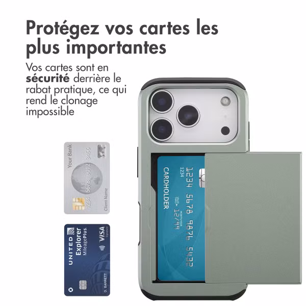 imoshion Coque arrière avec porte-cartes Apple iPhone 17 Pro - Vert