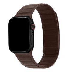 Accezz Bracelet en cuir véritable magnétique Apple Watch | 44/45/46/49 mm - Chocolate Brown