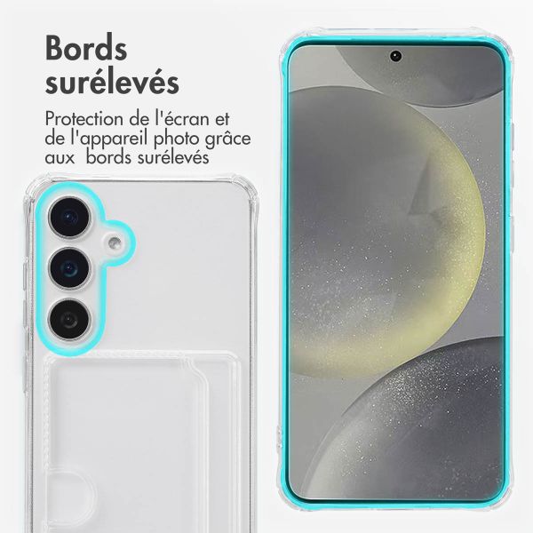 imoshion Coque silicone avec porte-cartes Samsung Galaxy S25 - Transparent