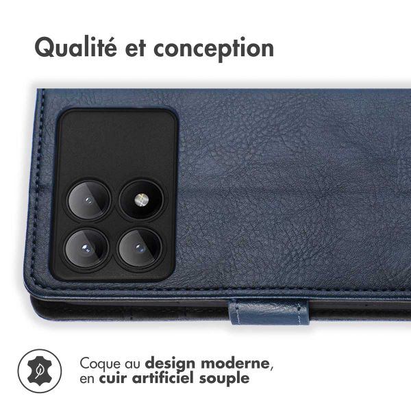 imoshion Étui de téléphone portefeuille Xiaomi Poco X6 Pro - Bleu foncé