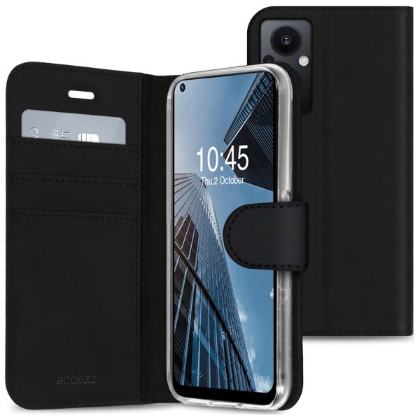 Accezz Étui de téléphone Wallet Oppo Reno8 Lite - Noir