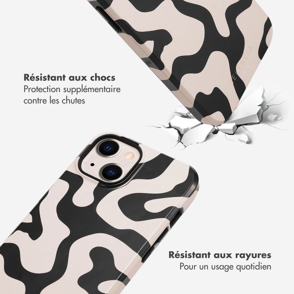 Selencia Coque arrière Vivid Tough iPhone 14 - Art Wave Black