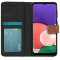 imoshion Étui de téléphone portefeuille Luxe Galaxy A22 (5G) - Brun