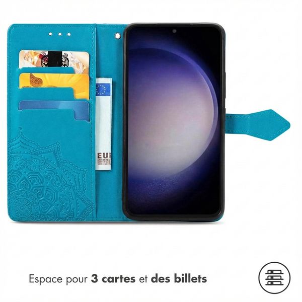 imoshion Etui de télephone Mandala Samsung Galaxy S23 FE - Turquoise