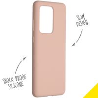 Accezz Coque Liquid Silicone Samsung Galaxy S20 Ultra - Rose