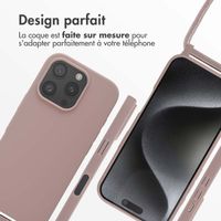 imoshion Coque en silicone avec cordon Apple iPhone 16 Pro - Sand Pink