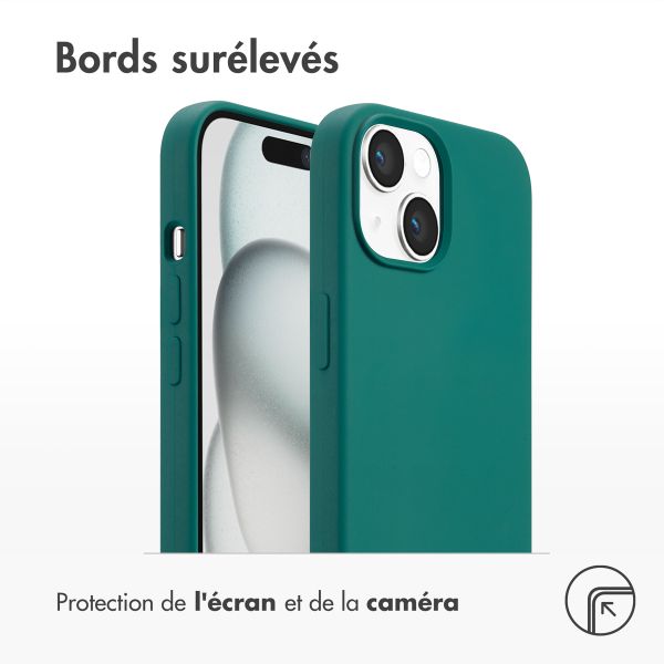 Accezz Coque Liquid Silicone avec MagSafe iPhone 15 - Forest Green