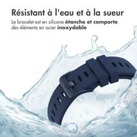 imoshion Bracelet sport en silicone avec boucle - Connexion universelle 22 mm - Bleu marine