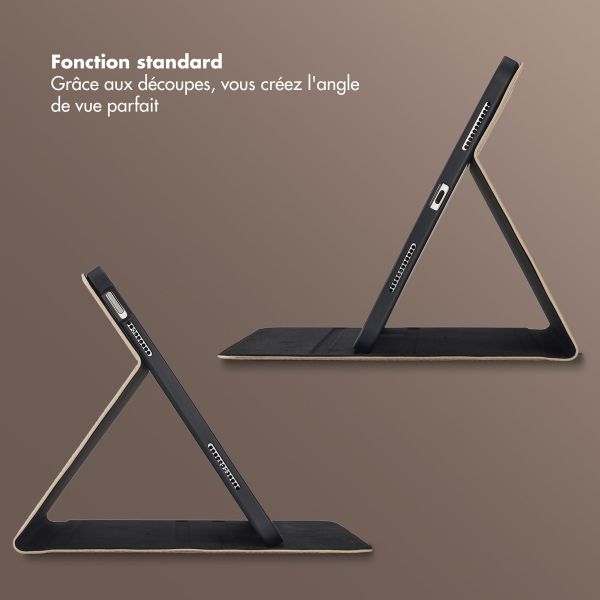 Selencia Coque tablette Riva Apple iPad 11 (2025) 11 pouces A16 / iPad 10 (2022) 10.9 pouces - Mocha Brown