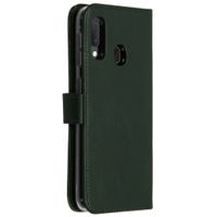 Selencia Étui portefeuille en cuir véritable Samsung Galaxy A20e - Vert