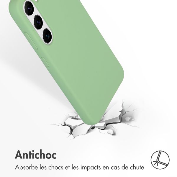 Accezz Coque Liquid Silicone Samsung Galaxy S23 - Vert