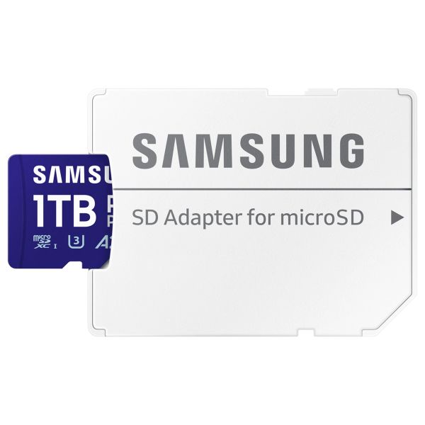 Samsung PRO Plus microSD 2023 - 1TB - Inclus un adaptateur SD - UHS-I/U3/Full HD/4K UHD