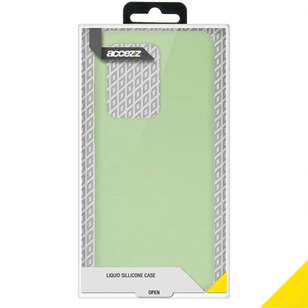 Accezz Coque Liquid Silicone Samsung Galaxy S20 Ultra - Vert