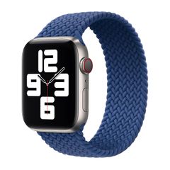 Apple Bracelet Solo tressé Apple Watch Series 1 - 11 / SE / Ultra (44/45/46/49 mm) - Taille 4 - Atlantic Blue