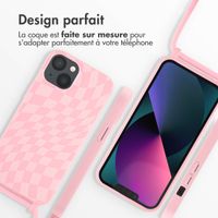 imoshion Coque design en silicone avec cordon iPhone 13 - Retro Pink