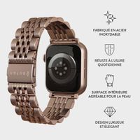 Burga Bracelet en acier Apple Watch Series 1 á 10 / SE / Ultra (2) (44/45/46/49 mm) - Chic Royal - Rose Dorée