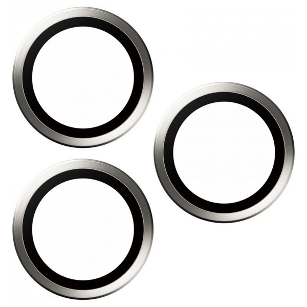 PanzerGlass Protection Caméra Hoops Optic Rings Apple iPhone 15 Pro / 15 Pro Max - White Metal