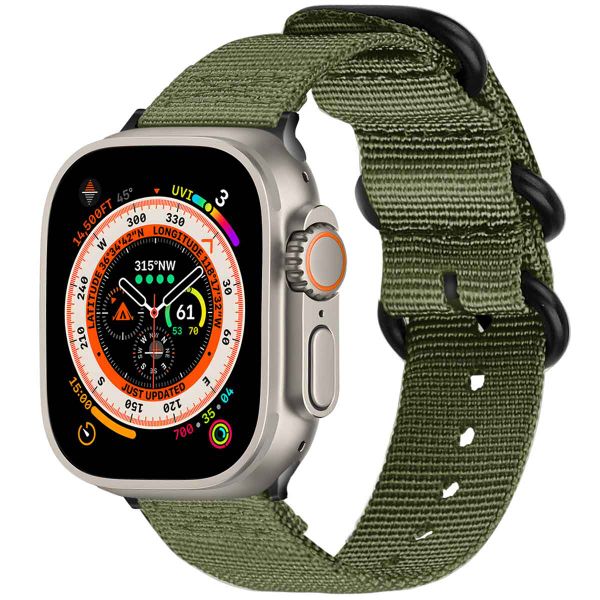 imoshion Bracelet en nylon Apple Watch Series 1-10 / SE / Ultra (2) - 42/44/45/46/49 mm - Vert