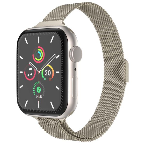 imoshion Bracelet milanais fin Apple Watch Series 1 à 9 / SE (38/40/41 mm) | Series 10 (42 mm) - Champagne