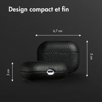 Accezz Coque en Cuir véritable Apple AirPods Pro - Noir