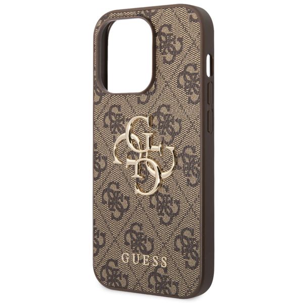 Guess Coque 4G Metal Logo Backcover iPhone 14 Pro Max - Brun