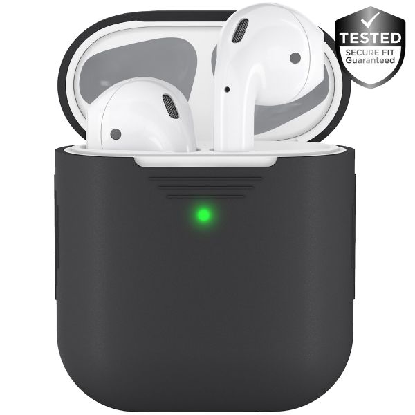 KeyBudz Coque Elevate Protective Silicone Apple AirPods 1 / 2 - Black