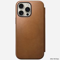 Nomad Étui de téléphone portefeuille Modern Leather Folio iPhone 16 Pro Max - English Tan