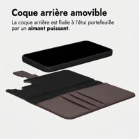 imoshion Étui portefeuille luxe 2-en-1 amovible Samsung Galaxy S24 FE - Marron