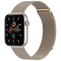 imoshion Bracelet magnétique milanais Apple Watch Series 1 - 9 / SE (38/40/41 mm) | Series 10 / 11 (42 mm) - Taille S - Starlight