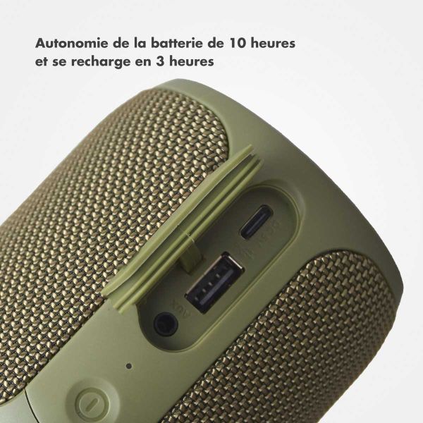 Selencia AquaPlay Enceinte Bluetooth - Enceinte sans fil - Étanche - Army Green