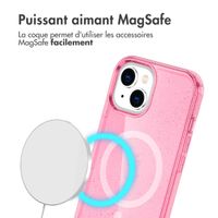imoshion Coque Pailletée avec MagSafe Apple iPhone 15 - Paillettes Rose