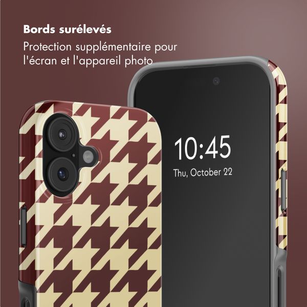 Selencia Coque arrière Vivid avec MagSafe Apple iPhone 17 - Pied-de-Poule