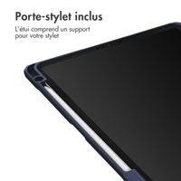 imoshion Coque tablette rigide Trifold iPad Air 11 pouces (2024) M2 / Air 5 (2022) / Air 4 (2020) - Bleu foncé