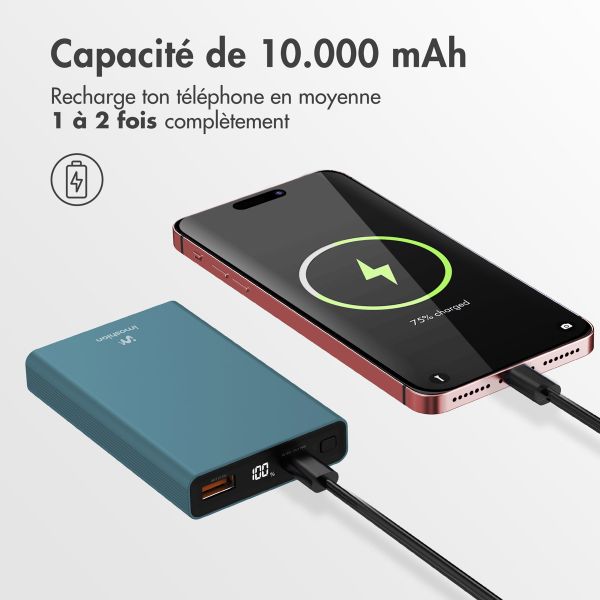 imoshion Ultra Series Batterie externe 10.000 mAh - Vert Pétrole