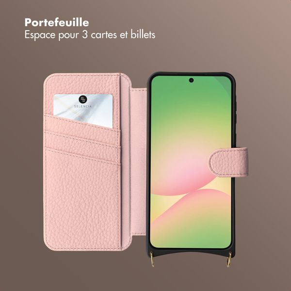 Selencia Étui Riva avec MagSafe et cordon de téléphone Samsung Galaxy A57 (5G) - Old Pink
