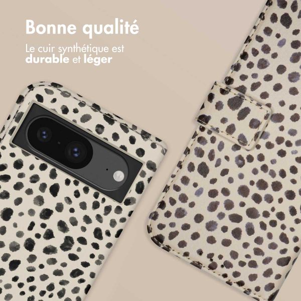 imoshion Étui de téléphone portefeuille Design Google Pixel 8a - Black And White Dots