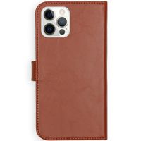 Selencia Étui portefeuille en cuir véritable Apple iPhone 12 (Pro) - Marron clair