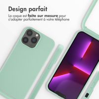 imoshion ﻿Coque en silicone avec cordon iPhone 13 Pro Max - Menthe verte