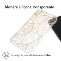 imoshion Coque Design Apple iPhone SE (2022 / 2020) / 8 / 7 - Golden Leaves Transparent