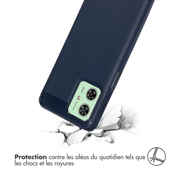 imoshion Coque Brushed Motorola Moto G54 - Bleu foncé