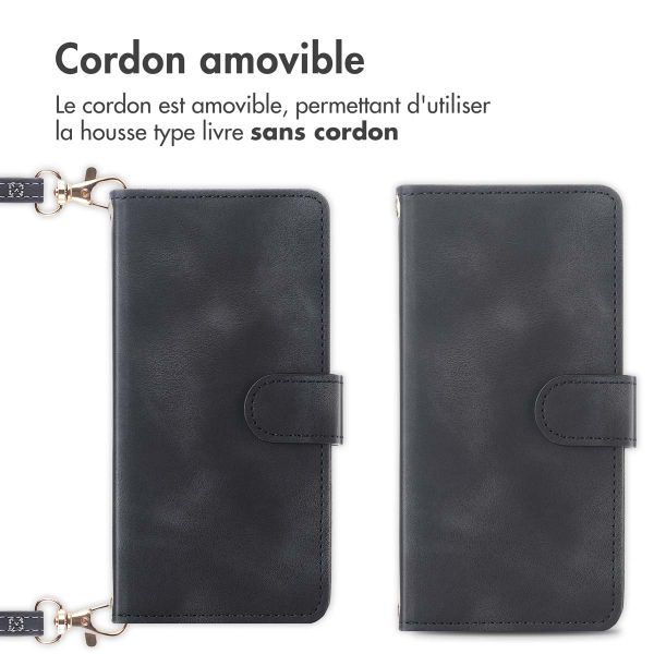 imoshion Etui de téléphone portefeuille avec cordon Samsung Galaxy A56 - Noir